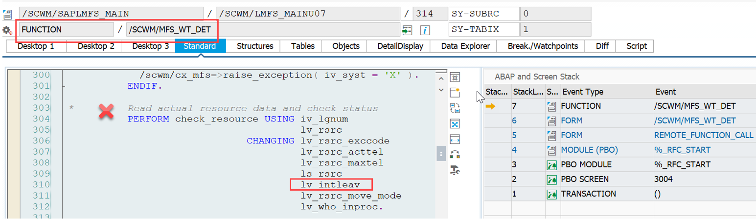 Interleaving Variable Setup