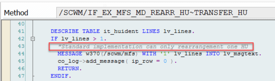 SAP EWM MFS rearrange multi-depth 32