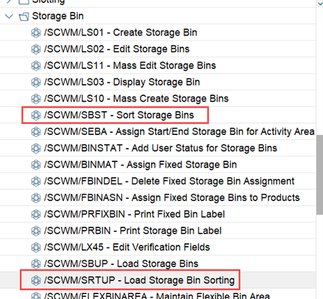 SAP EWM storage bin sorting CLSP_03