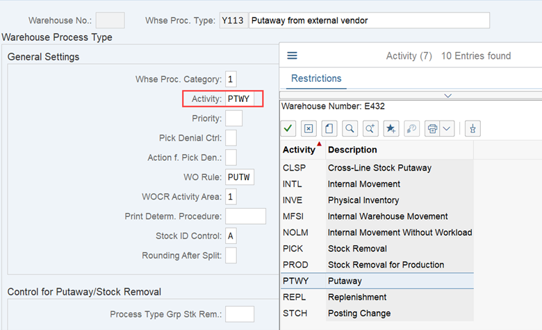 SAP EWM storage bin sorting CLSP_20