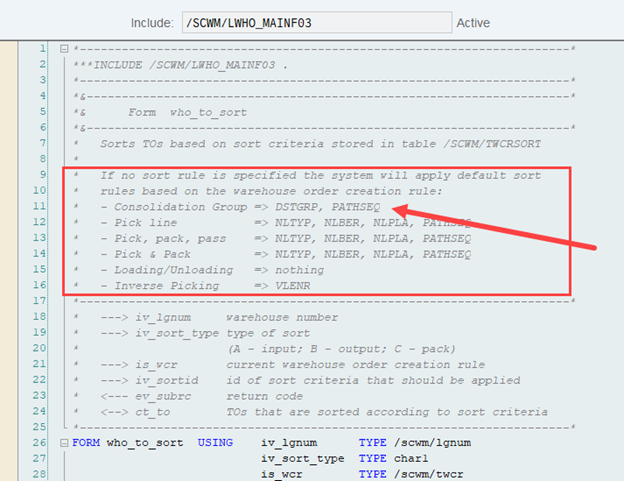 SAP EWM storage bin sorting CLSP_30