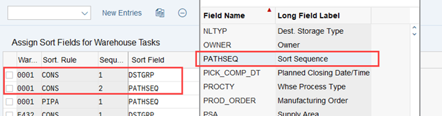 SAP EWM storage bin sorting CLSP_32