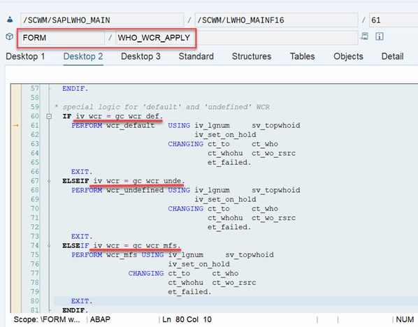 SAP EWM WOCR UNDE and DEF_34