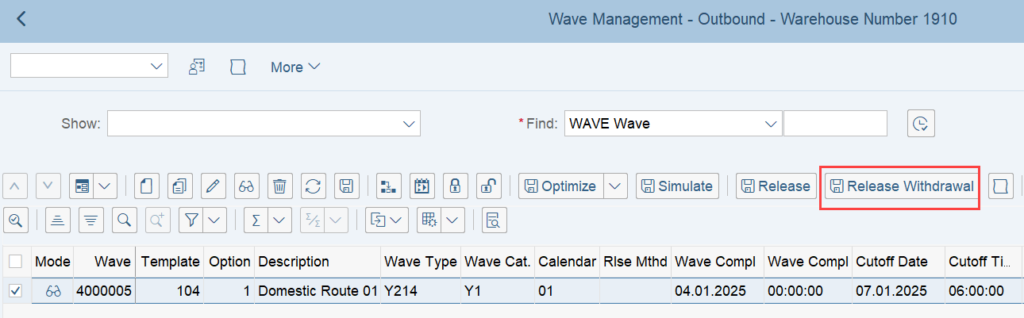 SAP EWM 2-step picking 01