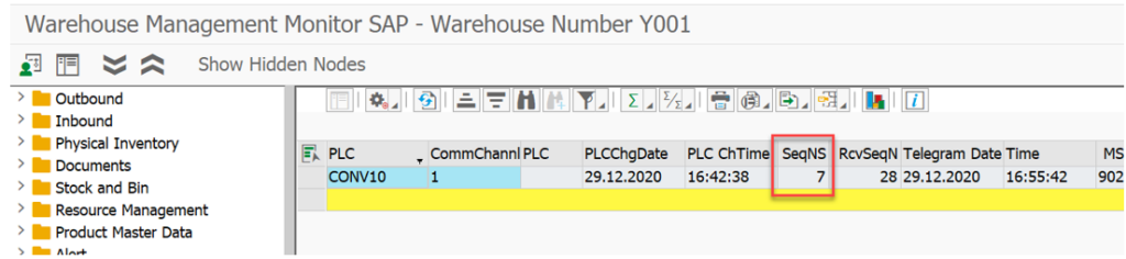 SAP EWM MFS PLC communication_34