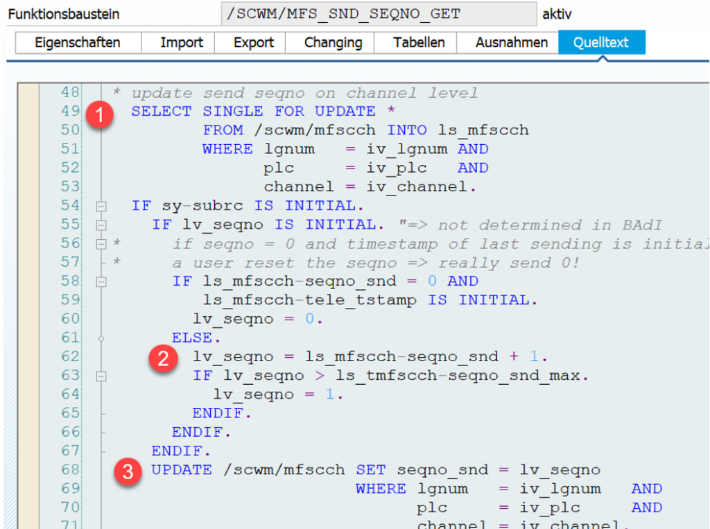 SAP EWM MFS PLC communication_36