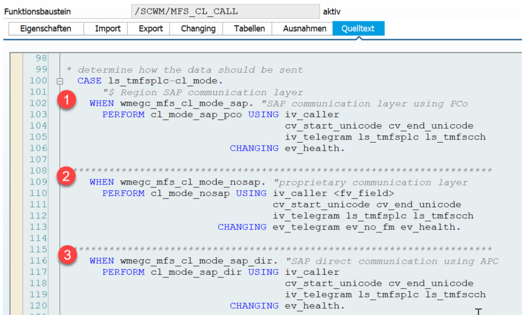 SAP EWM MFS PLC communication_42