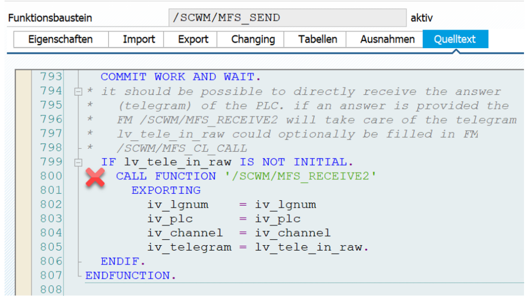 SAP EWM MFS PLC communication_44