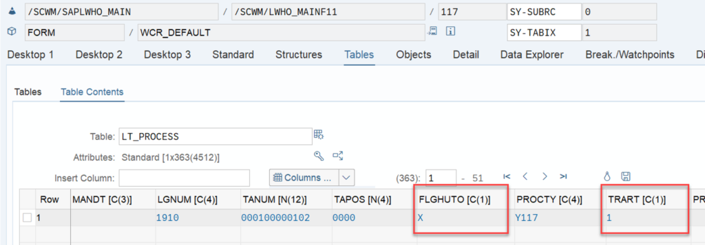 SAP EWM WOCR UNDE and DEF_08