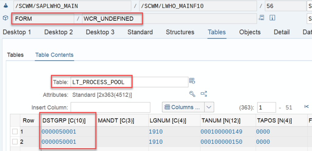 SAP EWM WOCR UNDE and DEF_27