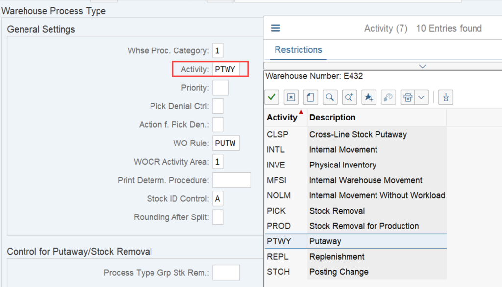 SAP EWM storage bin sorting CLSP_20