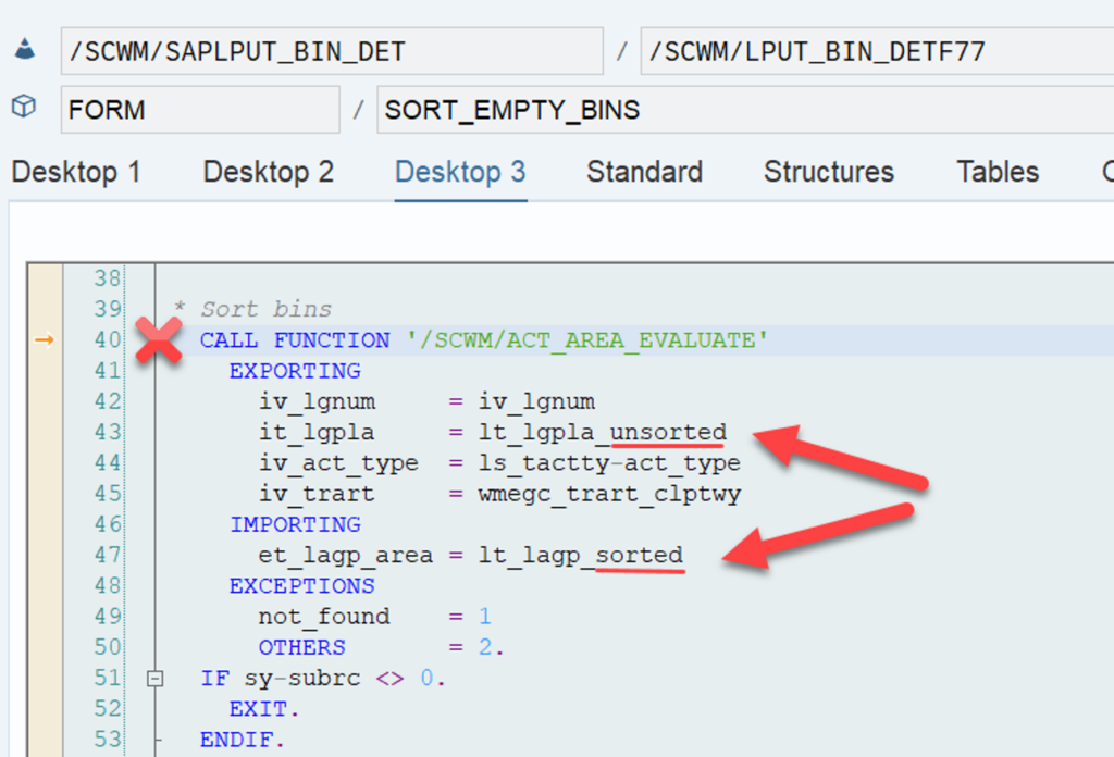 SAP EWM storage bin sorting CLSP_22