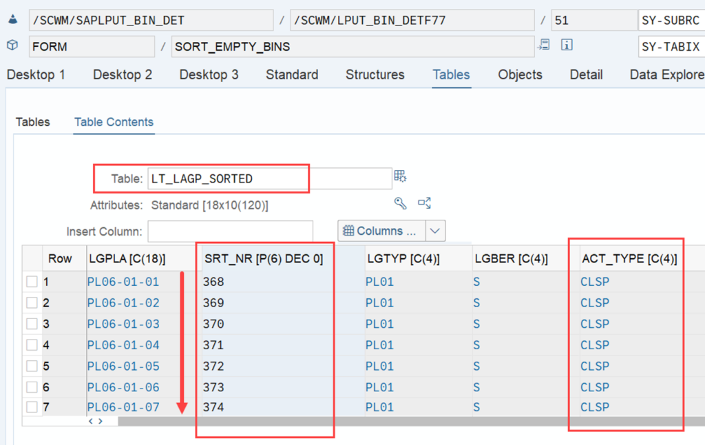 SAP EWM storage bin sorting CLSP_23