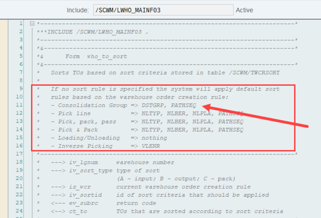 SAP EWM storage bin sorting CLSP_30