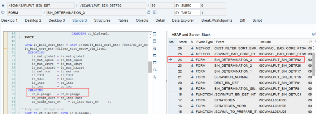 SAP EWM storage bin sorting CLSP_36